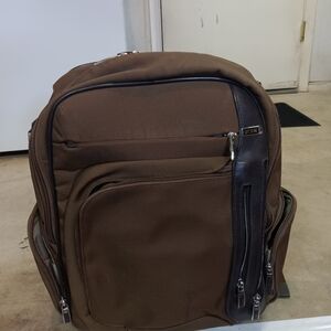 Tumi Brown Backpack with Black Accents